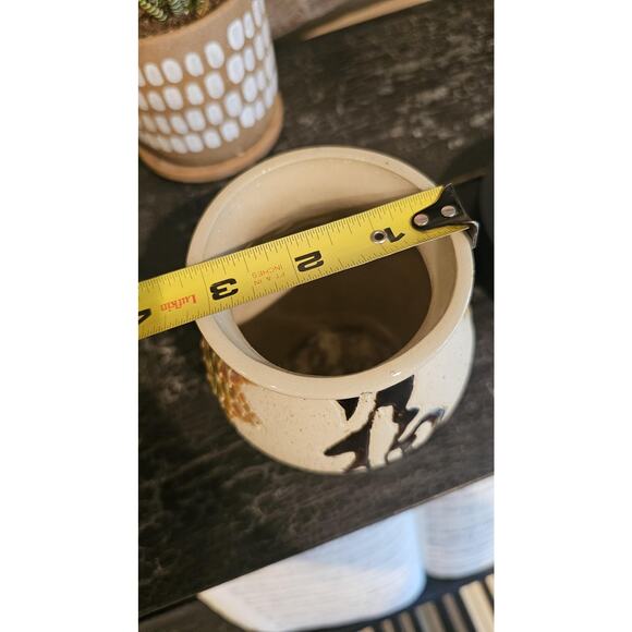 Autumn Leaf Japanese Style Ceramic Vase Jar -Signed Ola - Picture 8 of 9